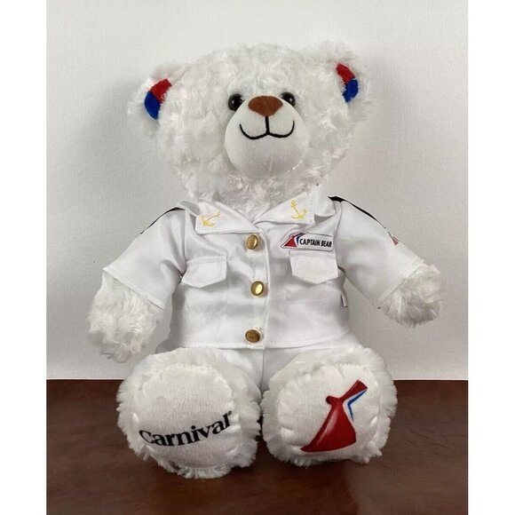 Carnival Cruise Build A Bear 14" Plush Stuffed Teddy Bear with Captains Uniform - Picture 4 of 16